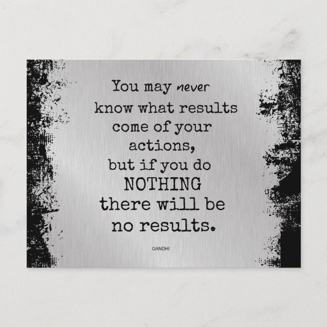 Carte Postale Citation de Gandhi (Devant)