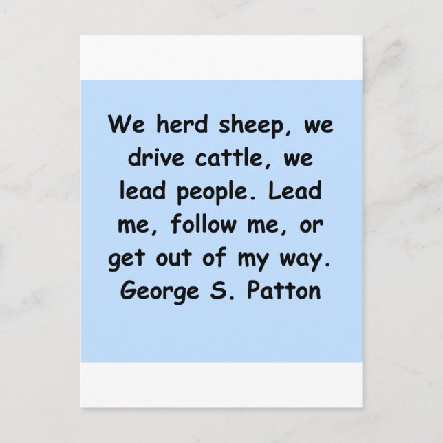 Carte Postale citation de george s patton (Devant)