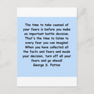Carte Postale citation de george s patton