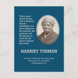Carte Postale Citation de HARRIET TUBMAN Dreamer   BHM