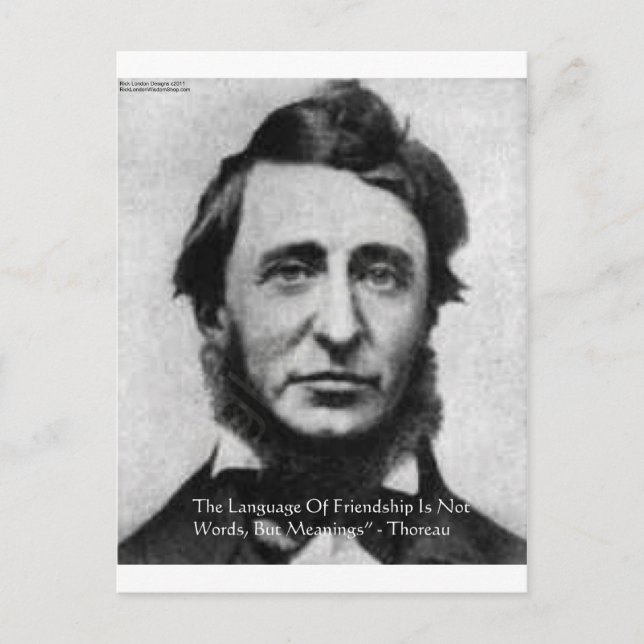 Carte Postale Citation de Henry David Thoreau (Devant)