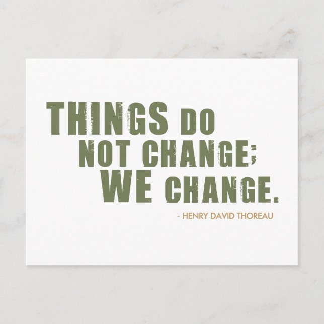 Carte Postale Citation de Henry David Thoreau (Devant)