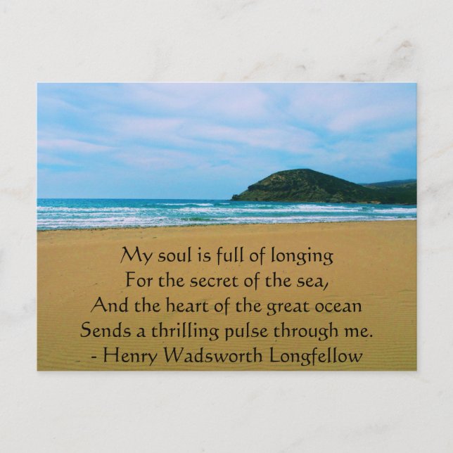 Carte Postale Citation de Henry Wadsworth Longfellow (Devant)