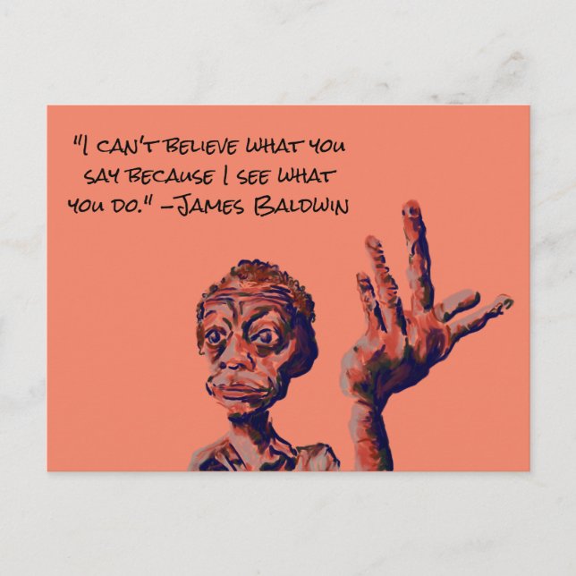 Carte Postale citation de james baldwin (Devant)
