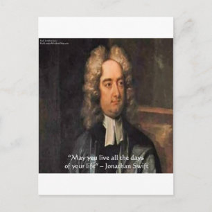 Carte Postale Citation de Jonathan Swift Live Humour
