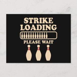 Carte Postale Citation de joueur de bowling en chargement de fra