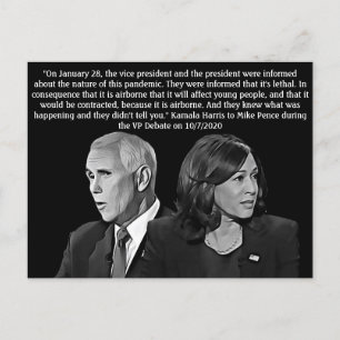 Carte Postale Citation de Kamala Harris lors du débat du VP