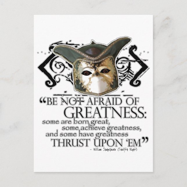 Carte Postale Citation De La Douzième Nuit (Devant)