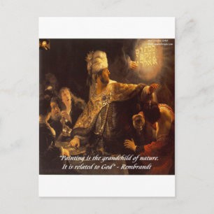 Carte Postale Citation de la fête de Belshazzar et de Rembradt