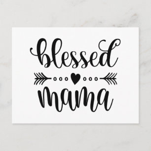 Carte Postale Citation de la fête des mères de maman bénie   Car
