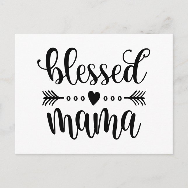 Carte Postale Citation de la fête des mères de maman bénie | Car (Devant)