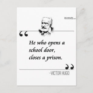 Carte Postale Citation de la porte ouverte Victor Hugo