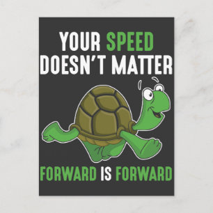 Carte Postale Citation de la tortue de l'avant