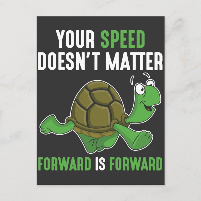 Carte Postale Citation de la tortue de l'avant (Devant)