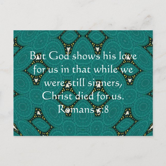 Carte Postale Citation de l'Écriture sur l'amour de Dieu Romains (Devant)