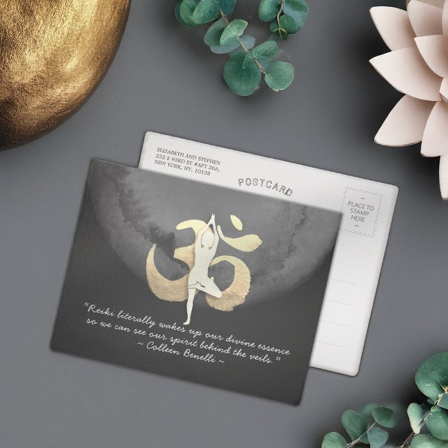 Carte Postale Citation de l'instructeur de méditation YOGA Arbre (Créateur téléchargé)