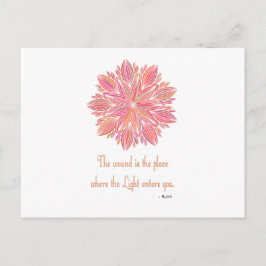 Carte Postale Citation de Mandala Rumi Wound