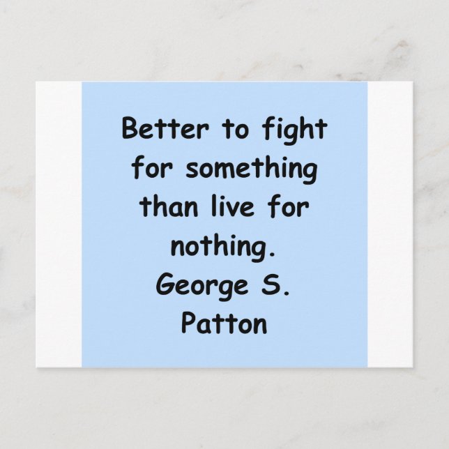 Carte Postale citation de patton de Georges s (Devant)