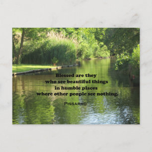Carte Postale Citation de Pissarro : Heureux ceux qui voient