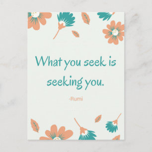 Carte Postale Citation de recherche de Rumi