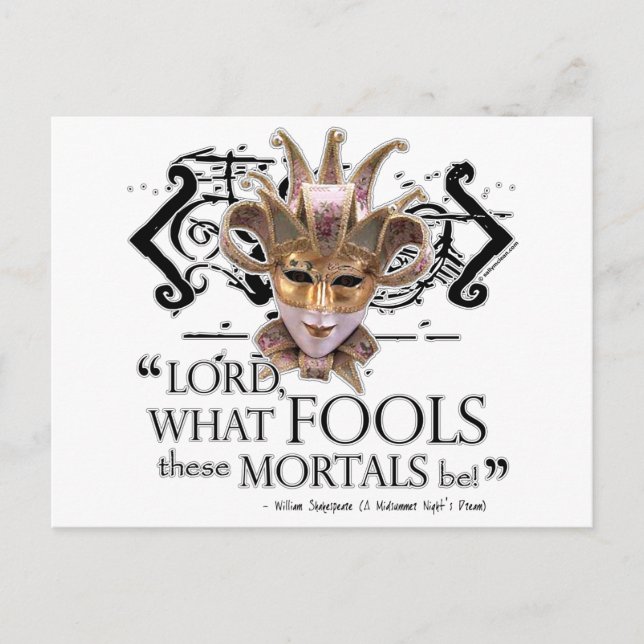 Carte Postale Citation de rêve de la nuit d'été (Devant)