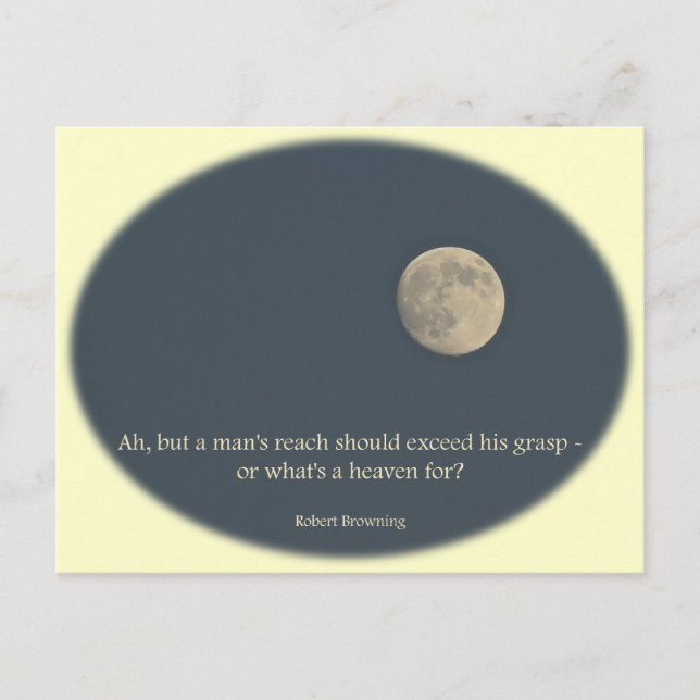 Carte Postale Citation de Robert Browning sur la pleine lune (Devant)