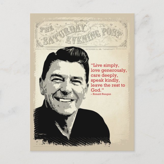 Carte Postale Citation de Ronald Reagan (Devant)