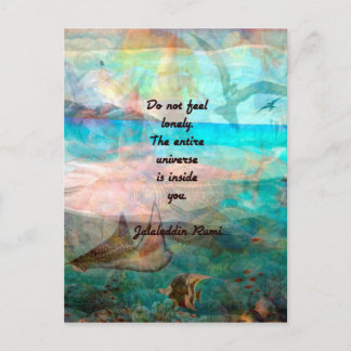 Carte Postale Citation De Rumi Inspiration Sur L'Univers