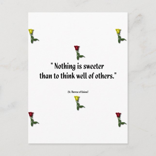 Carte Postale Citation de Saint-Thérèse 1 (Devant)