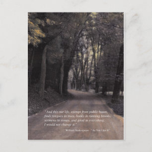 Carte Postale Citation de Shakespeare; Bend in the Buffalo Road