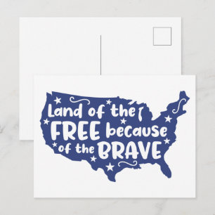 Carte postale Citation de soldat patriotique perso