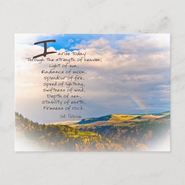 Carte Postale Citation de St Patrick (Devant)