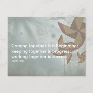 Carte Postale citation de succès henry ford