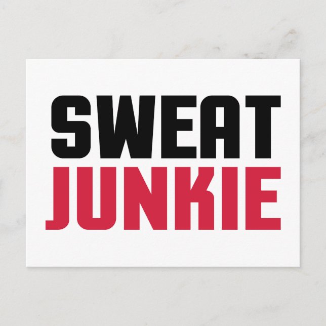 Carte Postale Citation de Sweat Junkie Gym (Devant)
