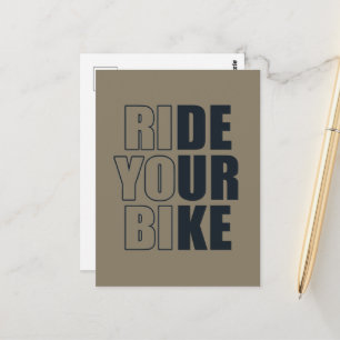 Carte Postale Citation de VTT motivationnelle - Cyclisme drôle