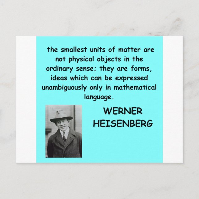 Carte Postale Citation de Werner Heisenberg (Devant)