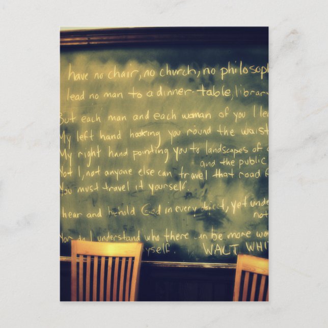 Carte Postale citation de whitman de walt (Devant)