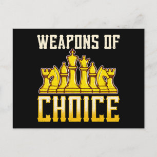 Carte Postale Citation D'Échecs Armes De Choix Joueur D'Équipe D
