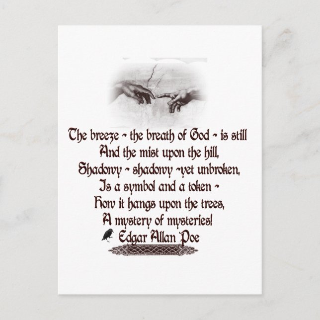 Carte Postale Citation d'Edgar Allan Poe (Devant)