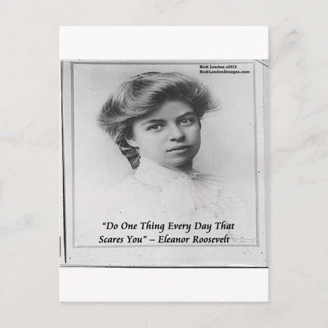 Carte Postale Citation d'Eleanor Roosevelt "Faites quelque chose (Devant)