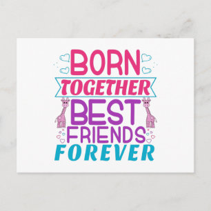 Carte Postale Citation des meilleures amies pour les filles jume