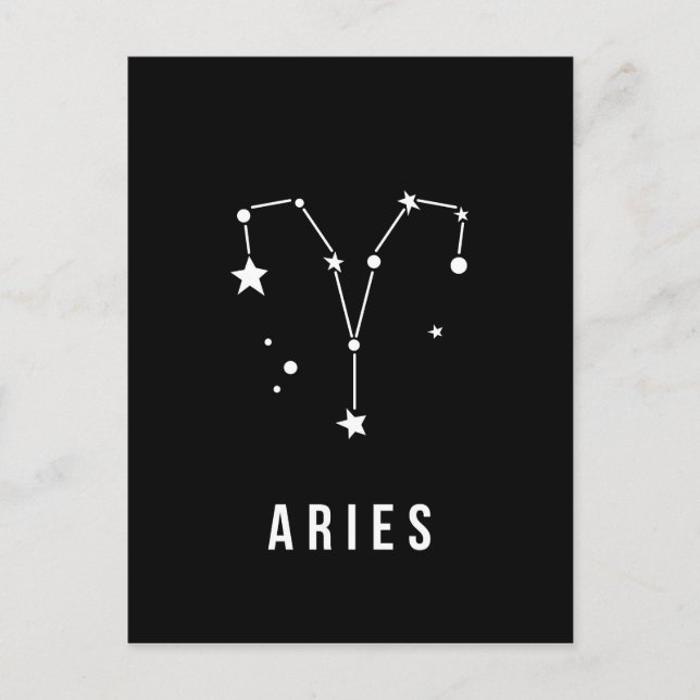 Carte Postale Citation des signes Zodiac Aries (Devant)