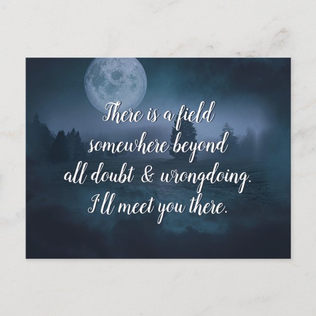 Carte Postale Citation d'inspiration Je vais vous y rencontrer (Devant)