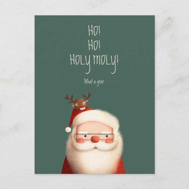 Carte Postale Citation drôle du Père Noël (Devant)