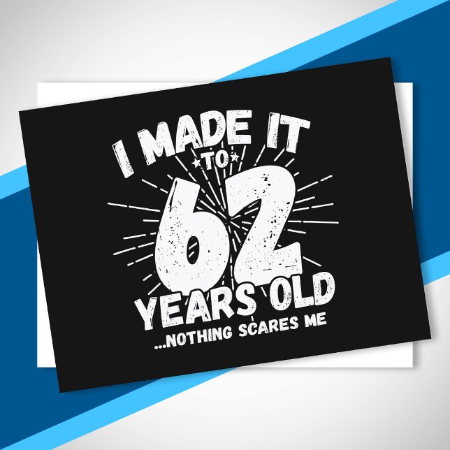 Carte Postale Citation drôle pour 62e anniversaire Sarcasme 62 a (Créateur téléchargé)