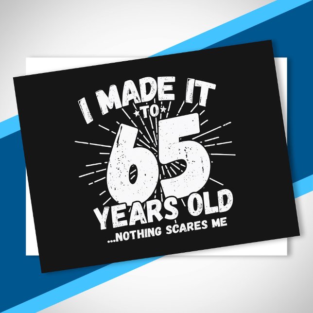 Carte Postale Citation drôle pour 65e anniversaire Sarcasme 65 a (Créateur téléchargé)