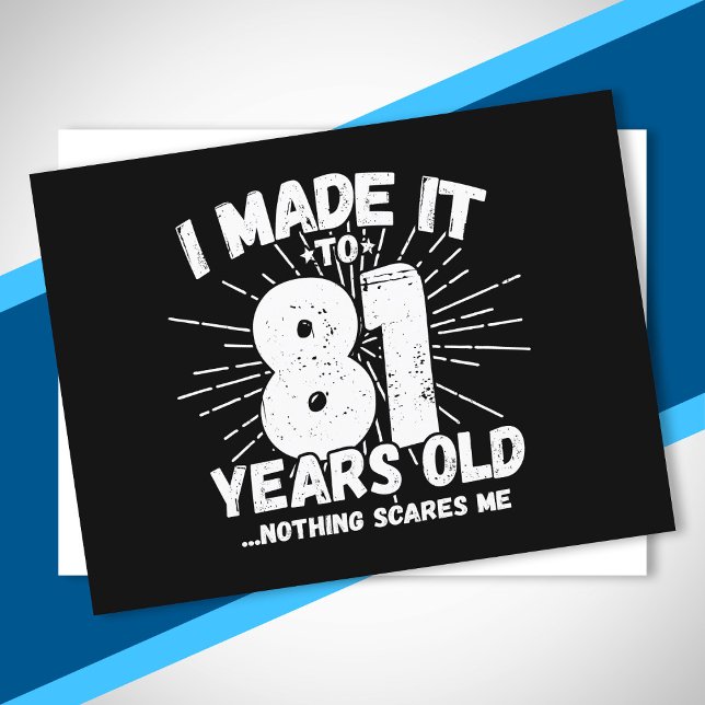 Carte Postale Citation drôle pour 81e anniversaire Sarcasme 81 a (Créateur téléchargé)