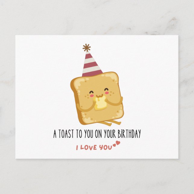 Carte Postale Citation drôle : Un toast pour vous le jour de vot (Devant)