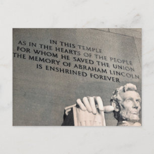 Carte Postale citation du mémorial de Lincoln