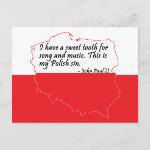 Carte Postale Citation du pape Jean-Paul II